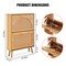 Shoe Cabinet with Flip Drawers Rattan Doors Entryway Storage Organizer